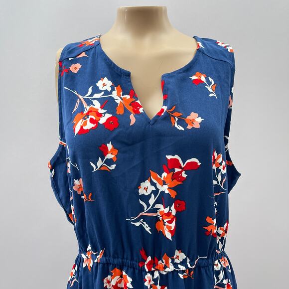 41 HAWTHORN Stitch Fix Trisha Split Neck Dress Blue Women's Size Large - Picture 6 of 14